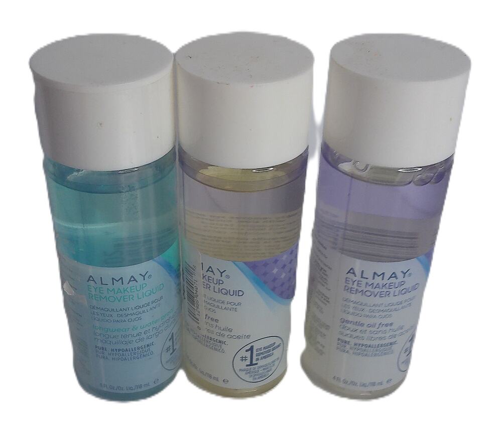 Almay Eye Makeup Remover Gentle Oil Free And Longwear Waterproof 4 Oz Set of 3